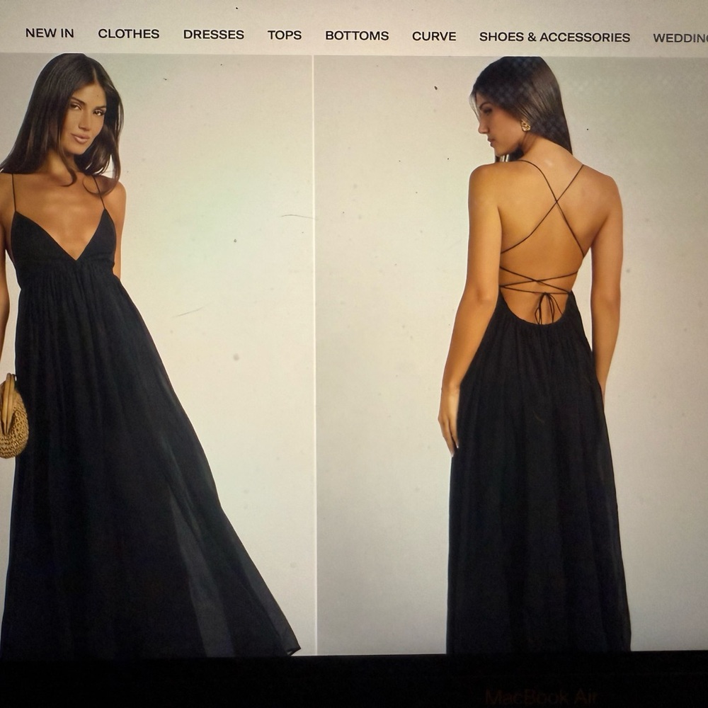 Showpo Black Plunge Maxi Dress - Picture 2 of 2